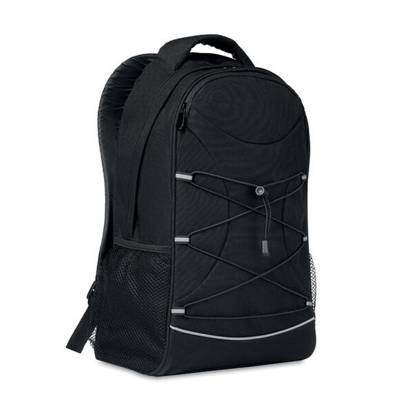 MONTE LOMO Eco-Friendly Reflective 600D RPET Backpack with Mesh Pockets - GiftRetail MO6156