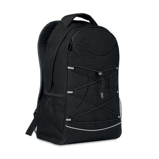 MONTE LOMO Eco-Friendly Reflective 600D RPET Backpack with Mesh Pockets - GiftRetail MO6156