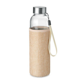 GiftRetail MO6168 - UTAH TOUCH Eco-Friendly Glass Bottle with Neoprene Pouch 500ml