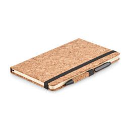 GiftRetail MO6202 - SUBER SET Eco-Friendly A5 Cork Notebook with Pen Gift Set