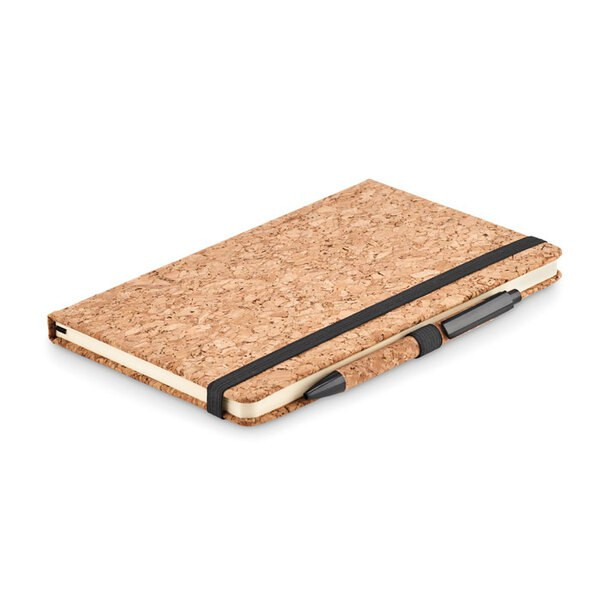 SUBER SET Eco-Friendly A5 Cork Notebook with Pen Gift Set - GiftRetail MO6202