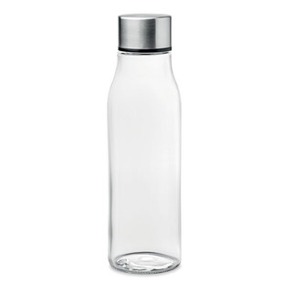 VENICE Eco-Friendly 500ml Glass Bottle with Steel Lid - GiftRetail MO6210