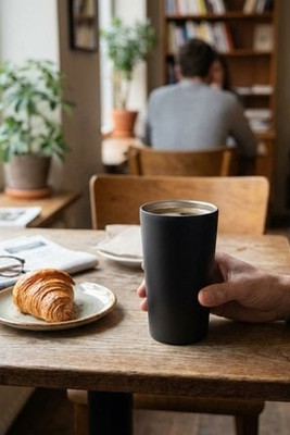 TUESDAY Eco-Friendly Double Wall Tumbler 450 ml - GiftRetail MO6244