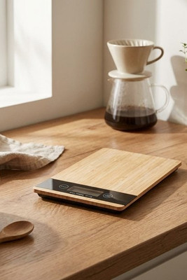 PRECISE Eco-Friendly Bamboo Digital Kitchen Scale 5kg - GiftRetail MO6245