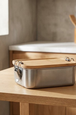 SONABOX Eco-Friendly Stainless Steel Bamboo Lunch Box - GiftRetail MO6301