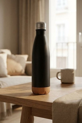 ASPEN CORK Double Wall Stainless Steel Cork Base Bottle 500ml - GiftRetail MO6313