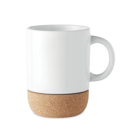 GiftRetail MO6323 - SUBCORK Chic Ceramic Mug with Natural Cork Base