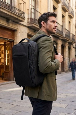 SEOUL Computer backpack in 300D RPET - GiftRetail MO6328