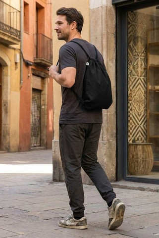 YUKI COLOUR Eco-Friendly Organic Cotton Drawstring Bag - GiftRetail MO6355