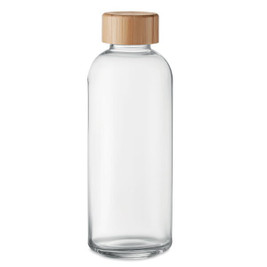 GiftRetail MO6426 - FRISIAN Eco-Friendly 650ml Glass Bottle with Bamboo Lid