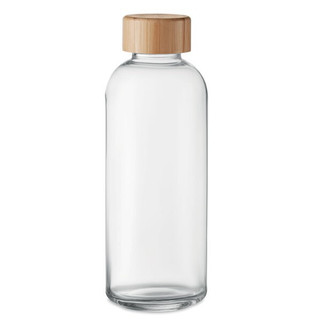 FRISIAN Eco-Friendly 650ml Glass Bottle with Bamboo Lid - GiftRetail MO6426