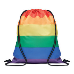 GiftRetail MO6436 - BOW Eco-Friendly Rainbow RPET Drawstring Backpack