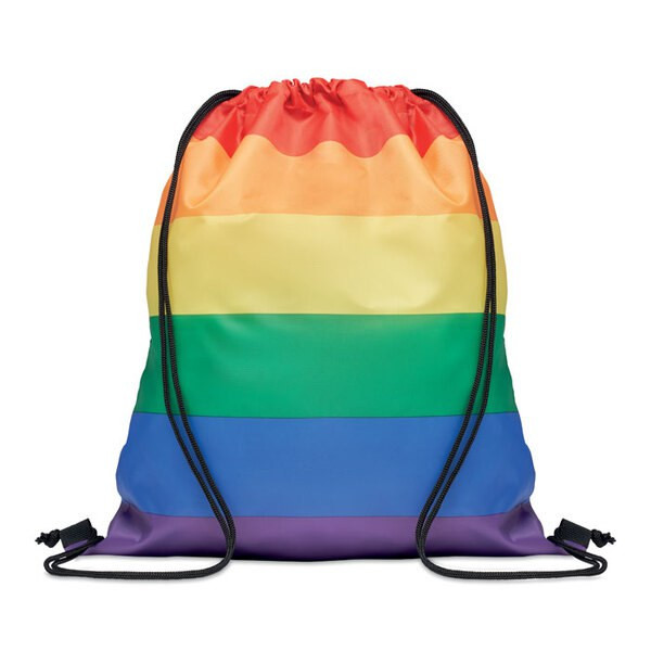 BOW Sac à cordon arc-en-ciel  RPET - GiftRetail MO6436