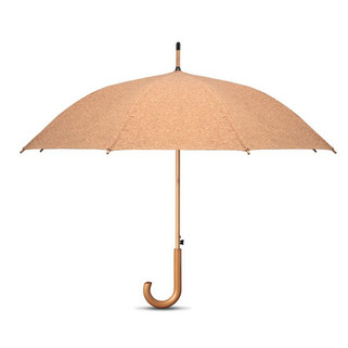 QUORA Eco-Friendly 25 Inch Cork and Bamboo Umbrella - GiftRetail MO6494