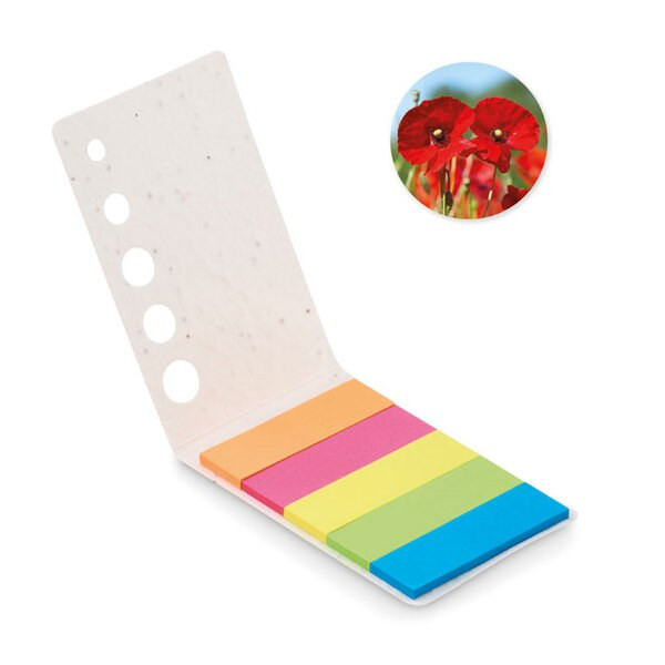 MEMO SEED Eco-Friendly Seed Paper Sticky Page Markers Pad - GiftRetail MO6511