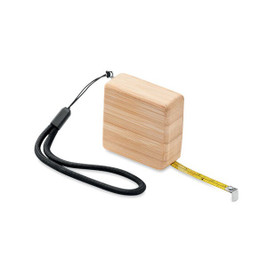 GiftRetail MO6519 - SOKUTEI Eco-Friendly Bamboo Measuring Tape with Wrist Strap