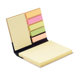 GiftRetail MO6529 - VISIONBAM Eco-Friendly Bamboo Sticky Note Memo Pad Set