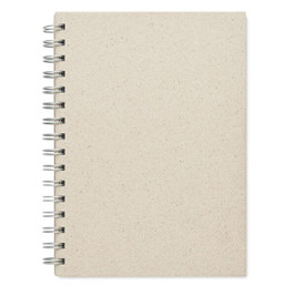 GiftRetail MO6541 - GRASS BOOK Eco-Friendly A5 Grass Paper Notebook with Lined Pages