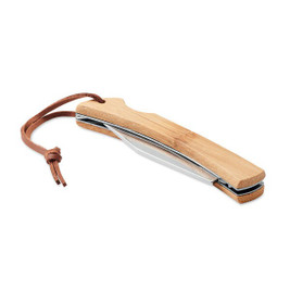 GiftRetail MO6623 - MANSAN Eco-Friendly Bamboo Handle Foldable Knife