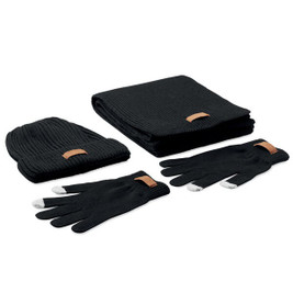 GiftRetail MO6651 - DENALI Eco-Friendly Winter Set: Beanie, Scarf, Gloves