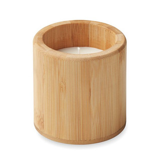 GIZA Vanilla Scented Bamboo Wax Candle 160g - GiftRetail MO6668