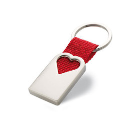 GiftRetail MO7155 - BONHEUR Elegant Hollow Heart Metal Key Ring with Gift Box