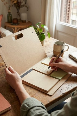 ALBERTA Eco-Friendly Conference Folder with Notepad and Pen - GiftRetail MO7411