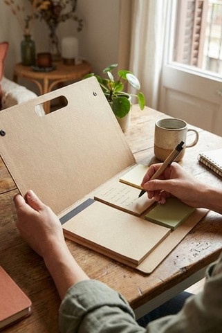 ALBERTA Eco-Friendly Conference Folder with Notepad and Pen - GiftRetail MO7411