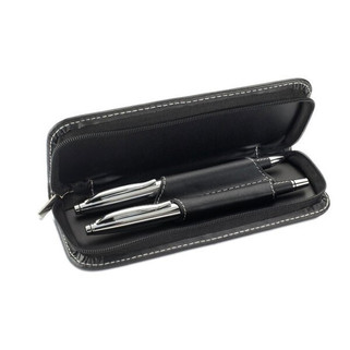 BALTIMORE Elegant Metal Pen Set with PU Leather Pouch - GiftRetail MO7475