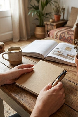 CARTOPAD Eco-Friendly Recycled Notebook with Pen Set - GiftRetail MO7626