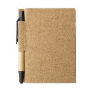 CARTOPAD Eco-Friendly Recycled Notebook with Pen Set - GiftRetail MO7626