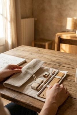 ECOSET Eco-Friendly Stationery Set with Cotton Pouch - GiftRetail MO7755