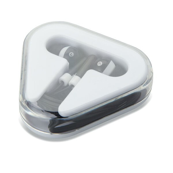 MUSIPLUG Compact Triangular Case Earphones with 120cm Cable - GiftRetail MO8149