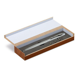 GiftRetail MO8193 - ALASKA Deluxe Multifunctional Laser Pen in Wooden Box