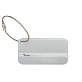 GiftRetail MO8352 - TAGGY Durable Aluminium Travel Luggage Tag 8x4cm