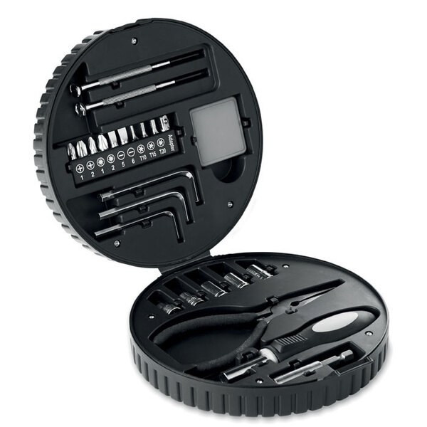 RUEDA TOOL Comprehensive 25-Piece Tire-Shaped Tool Set - GiftRetail MO8471