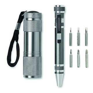 COMBITOOL Premium 2-Piece LED Torch and Multi-Tool Set - GiftRetail MO8559