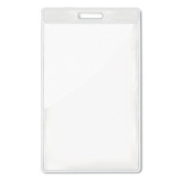 GiftRetail MO8600 - BADGO Clear Plastic ID Badge Holder 7.5cm x 12.5cm