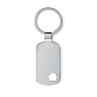 HOUSE KEY Elegant Metal Key Ring with House Charm - GiftRetail MO8693