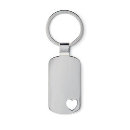 GiftRetail MO8694 - CORAZON Chaveiro com detalhe de coracõ