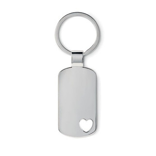 CORAZON Elegant Heart Detail Metal Key Ring Gift Box - GiftRetail MO8694
