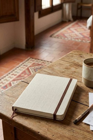 CANVAS Premium A5 Canvas Hardcover Notebook with Strap - GiftRetail MO8712