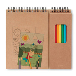 GiftRetail MO8769 - COLOPAD Colouring set with notepad