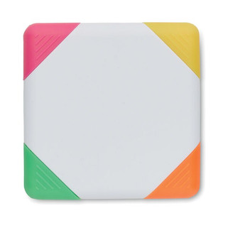 SQUARIE Vibrant Quad-Color Square Highlighter Set - GiftRetail MO8783