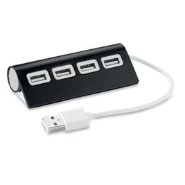 GiftRetail MO8853 - ALUHUB USB ALUHUB Hub met 4 poorten