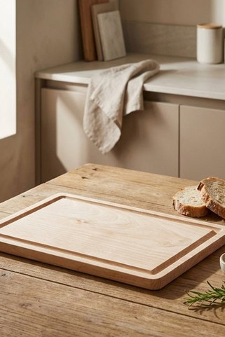 ELLWOOD Premium Large Alder Wood Cutting Board with Groove - GiftRetail MO8861