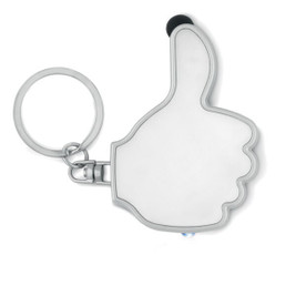 GiftRetail MO8940 - GIOIA Thumbs Up LED Light Key Ring with Stylus