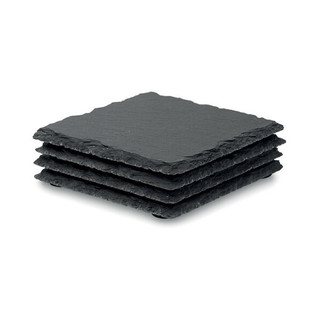 SLATE4 Slate coasters with EVA bottom - GiftRetail MO9124