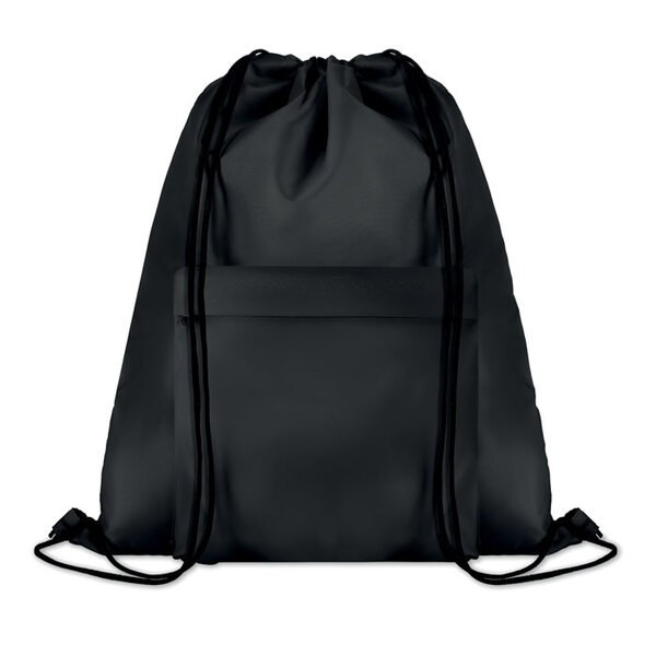 POCKET SHOOP Large 210D Polyester Drawstring Bag with Pocket - GiftRetail MO9177