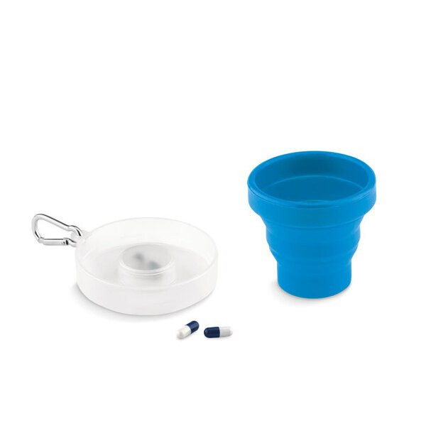 CUP PILL Tasse pliable avec pilulier - GiftRetail MO9196